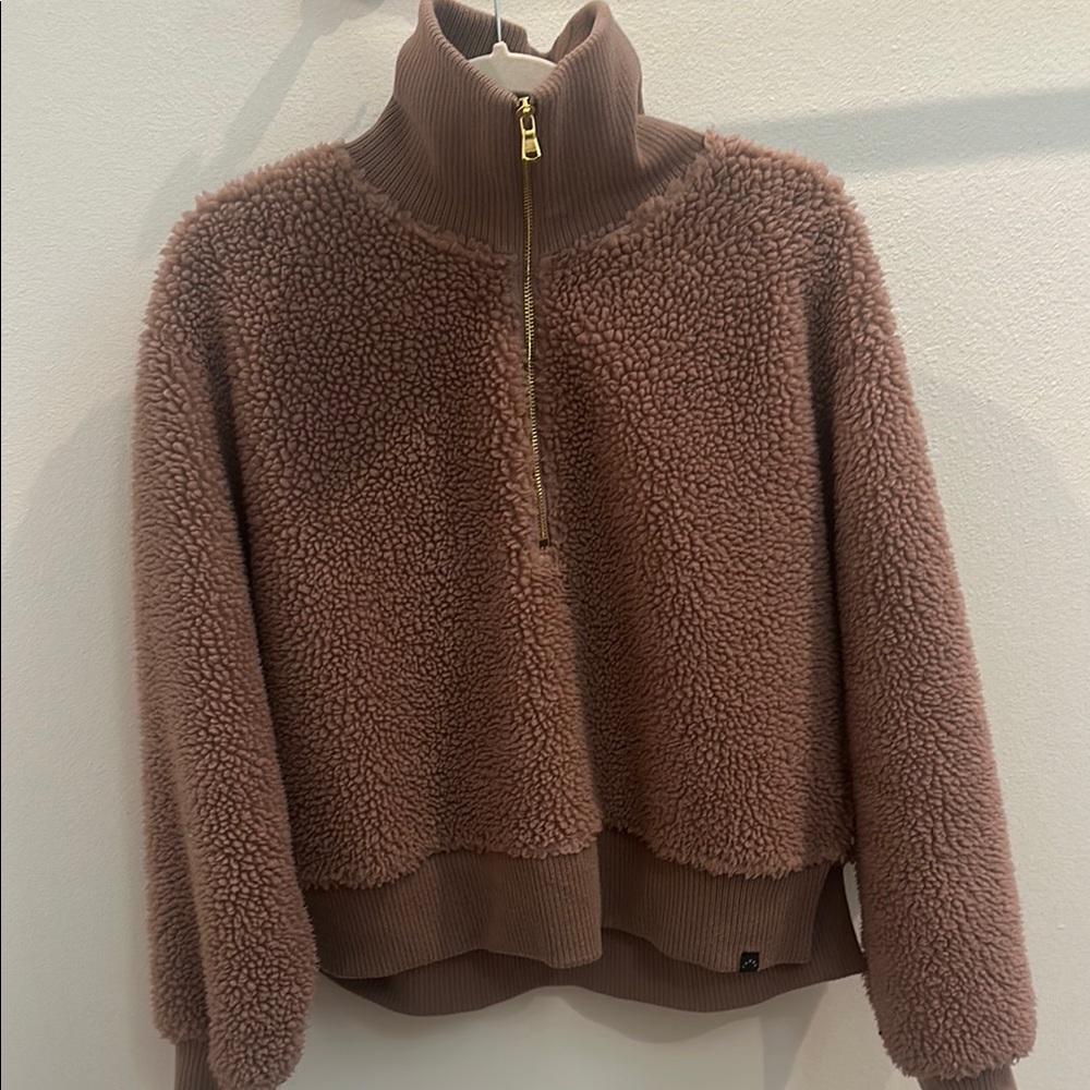 Cozy Brown Sherpa Pullover